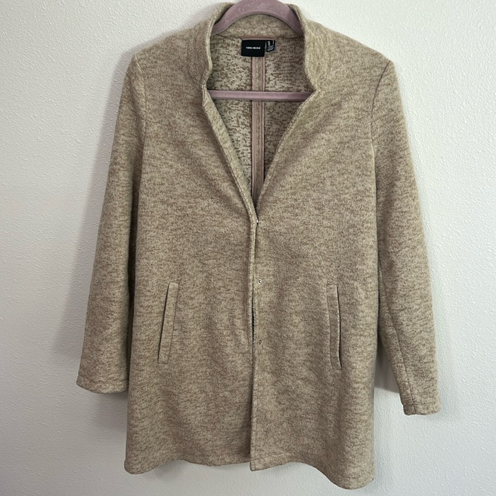 Vera Moda Size Small Tan Jacket/Sweater Crossover